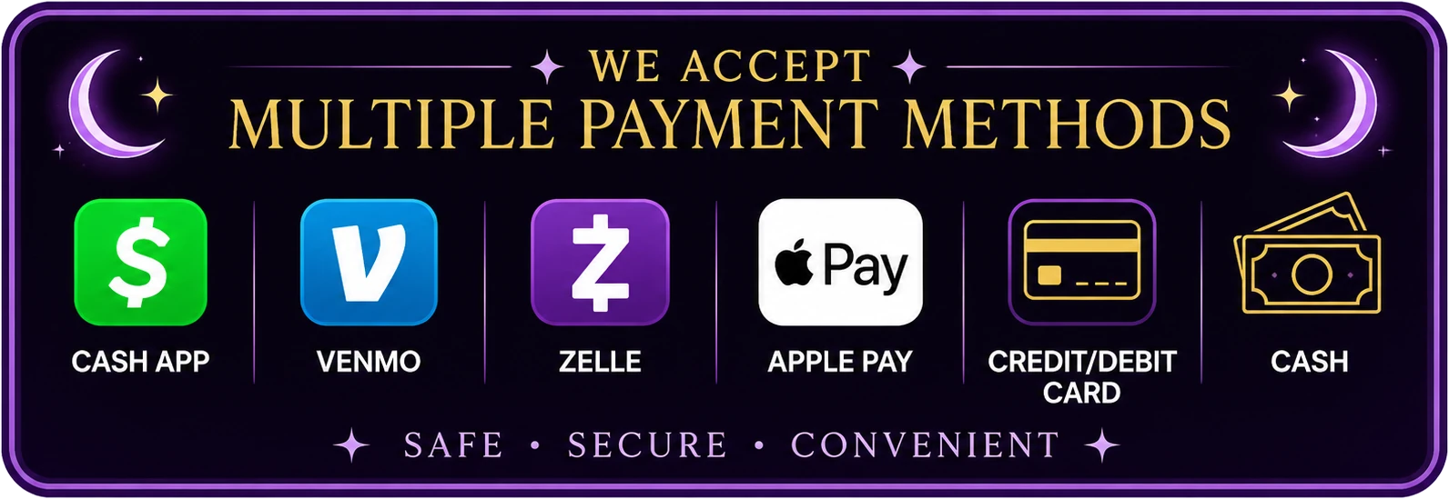 Payments Accepted